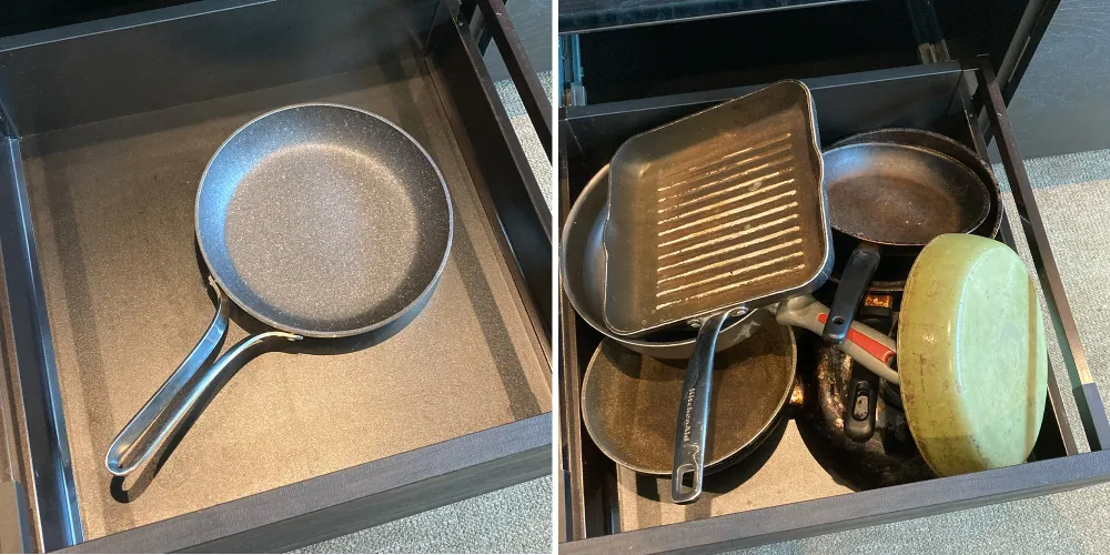 Emura non-stick pan vs old pans