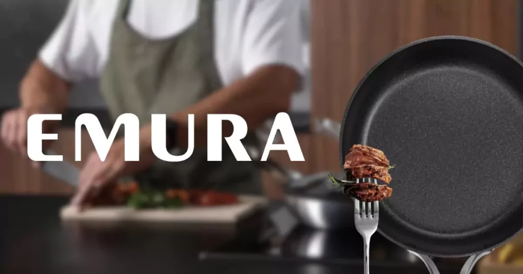 chef using emura anti stick pan